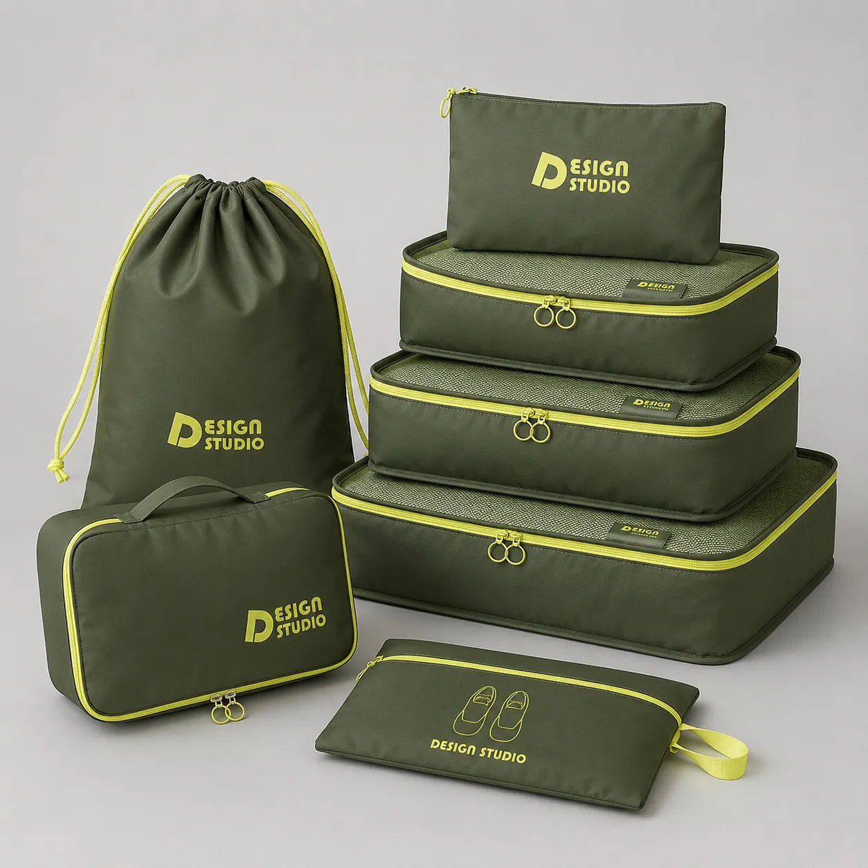 Set 7 Pochettes Valise