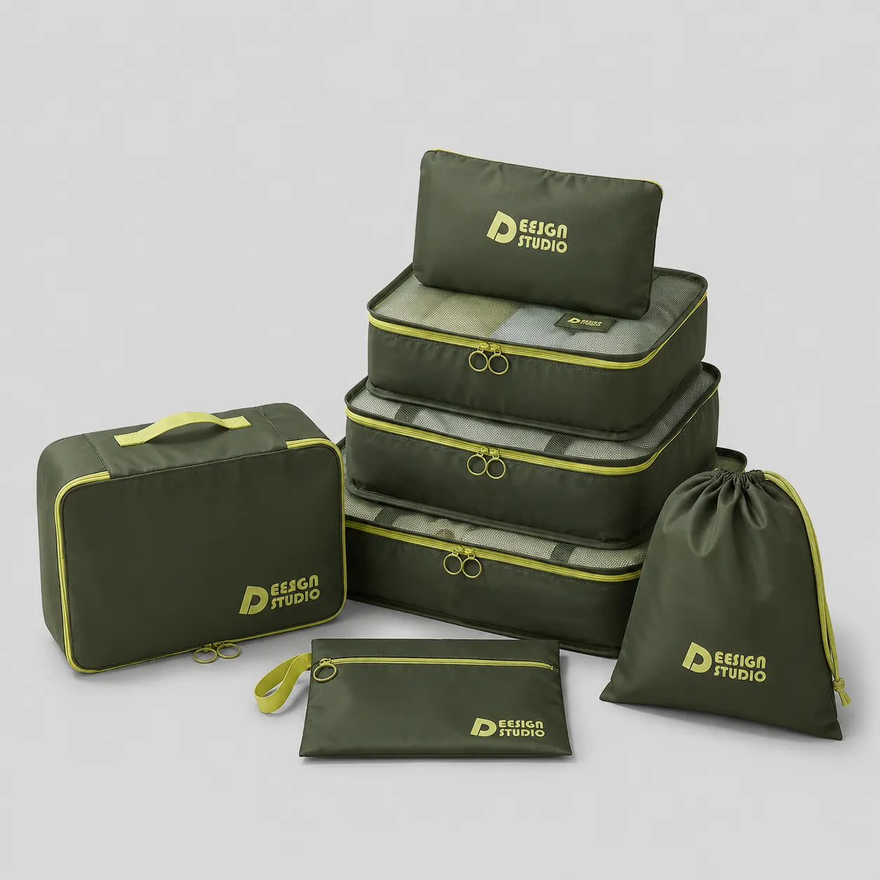 Set 7 Pochettes Valise