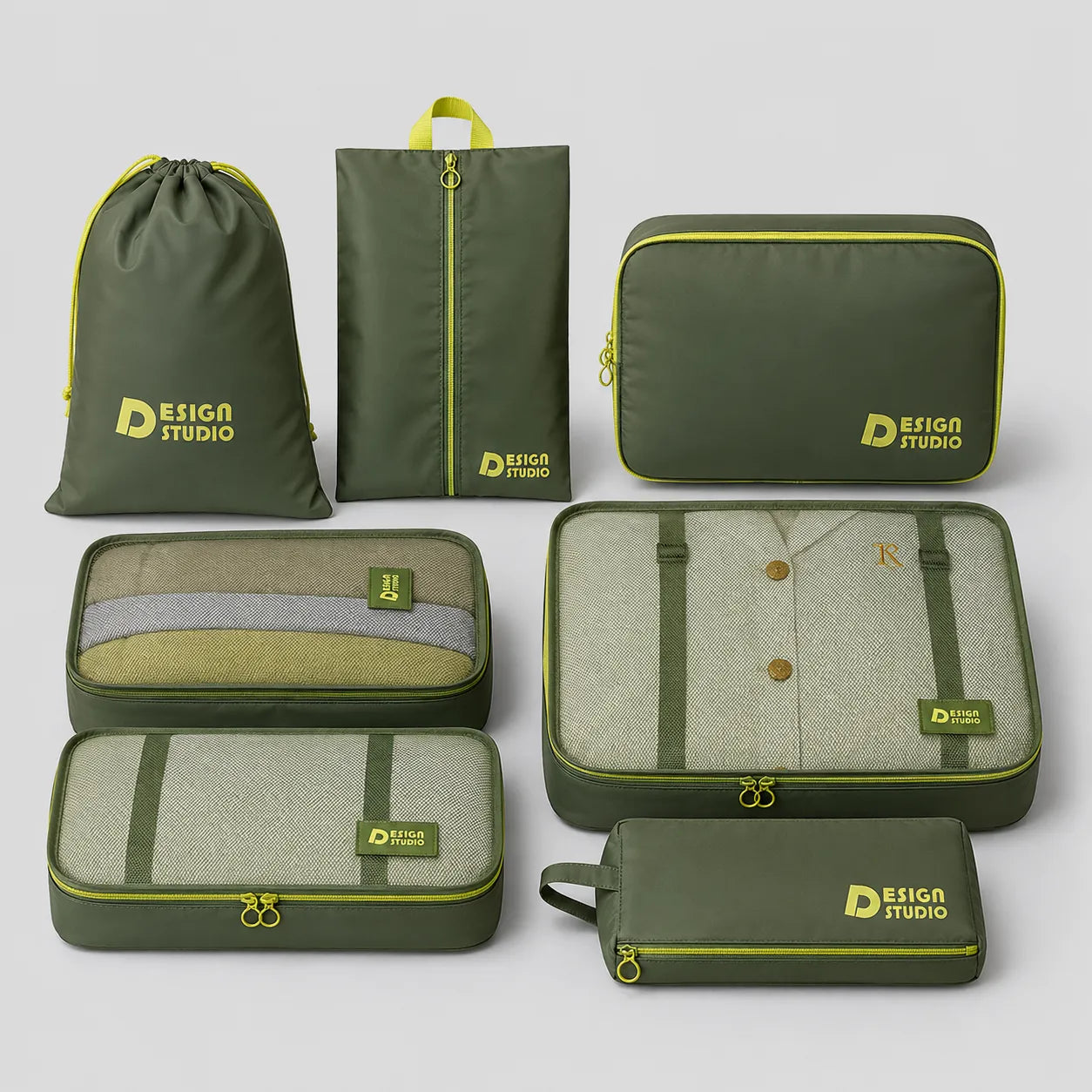 Set 7 Pochettes Valise