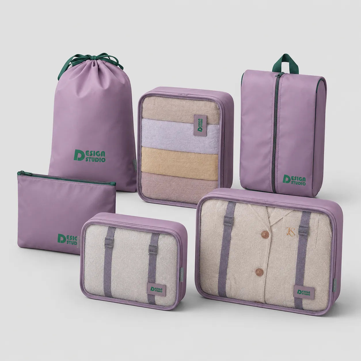 Set 7 Pochettes Valise